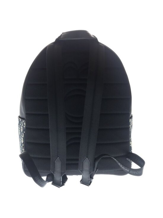 Dior Saddle Oblique Kujagaard Zip Leather Backpack Black Gray